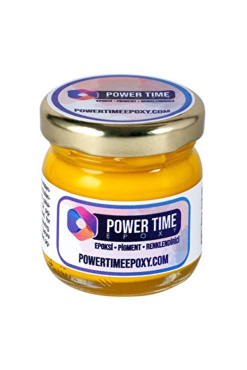 POWER TIME EPOXY Opak & Transparan Sıvı Pigment Boya 30 gram / Sarı / Epoksi Için