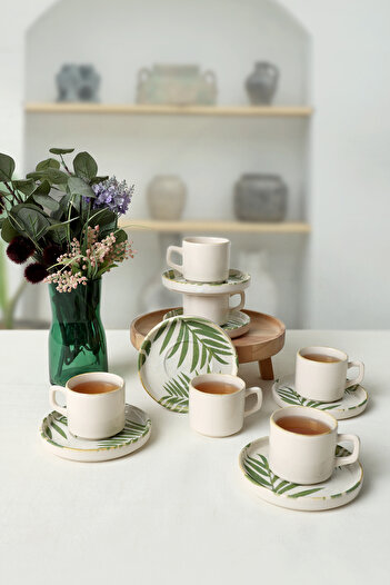 Keramika Forest Stackable Tea Set 12 Pieces for 6 People 23053-54