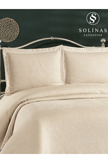 Solinas Collection Solmira Mink Double Bedspread with Piping