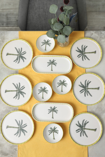 Keramika 12 Piece Palm Breakfast Set for 6 People 22642