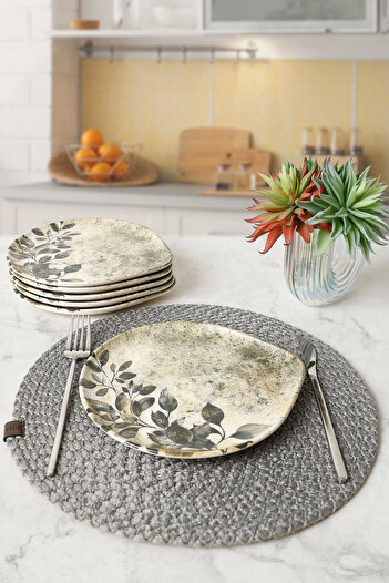 Keramika Forest Rustle Serenity Pasta Plate 22 cm 6 Pieces 23008