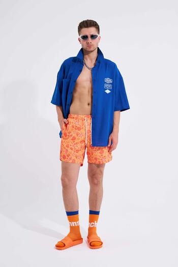 Machinist Men's Yellow Sea Shorts - Sea Shell Printed
