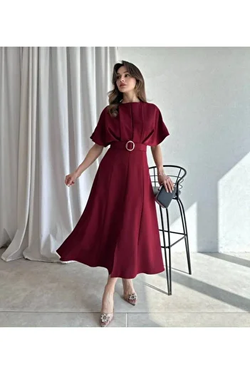 MEECY Maxi Black Belted Dress