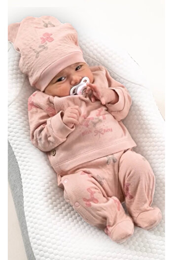 Kidsella 100% Organic Birth Party Balloon Baby Girl Buttoned Side Open Jumpsuit