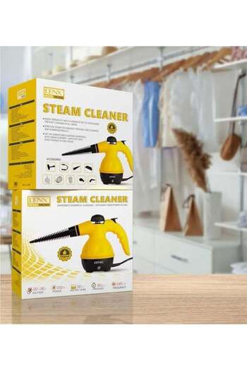 Denx High-Pressure Steam Cleaner, Compact Kitchen and Home Steam Cleaner, Multi-Colored Yellow/Black/Whit