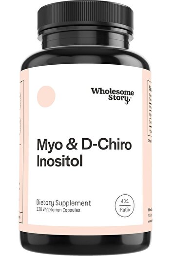 Wholesome Story Myo-Inositol and D-Chiro Blend Most Beneficial 40:1 Ratio PCOS, Hormonal Balance and