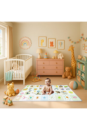 LUDIRO EVA Foam Mat, 200x120x1 Cm, Safety Certification, Learning from the First Months of Life