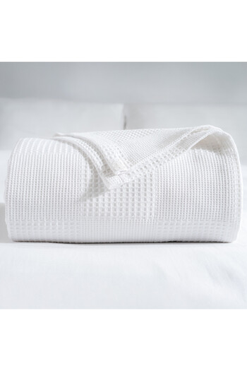 MYLASA HOME Waffle Pike Bedspread Double - 100% Cotton Lightweight 4 Season Use High Quality Pikes
