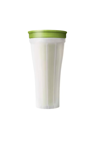 OEM Duufun iced drink glass, 14.5 x 9.8 cm, 150 ml, plastic, silicone, white, green