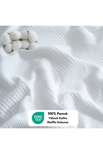 MYLASA HOME Waffle Pike Bedspread Double - 100% Cotton Lightweight 4 Season Use High Quality Pikes