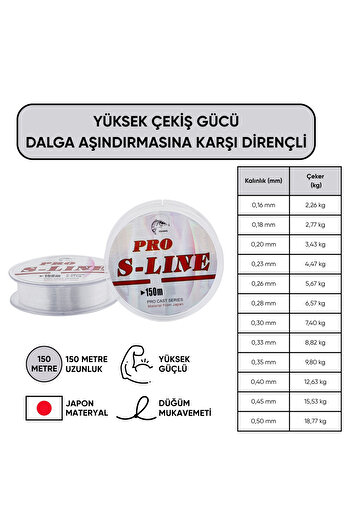 SAVEX Ghost Fishing Line - Japanese Material - 150 Meters - Pro S-Line - 0.35mm