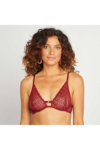 KIABI Non-padded lace bra RED