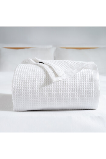 MYLASA HOME Pike Bedspread Single Waffle - 100% Cotton Lightweight 4 Seasons Airy High Quality Pikes