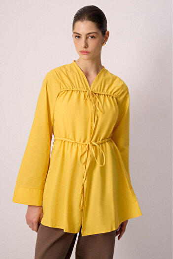 Touché Privé Poplin Kimono with Tie Front