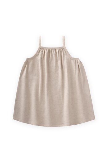 Cigit Strap Dress 1-7 Years Natural