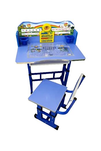 rexa Folding Study Table And Chair Blue 40x40x55cm
