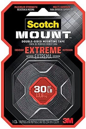 3M Scotch Brand Mount Extreme Strong Tape 1 inch x 60 inches (25.4 mm x 1.52 m)