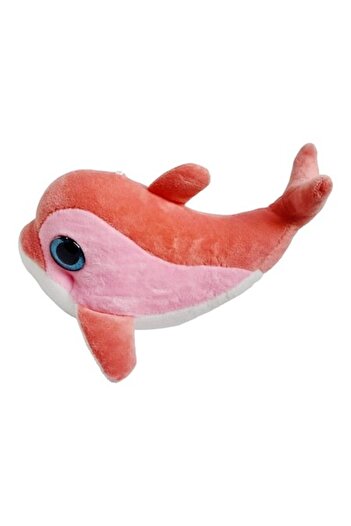 OEM Plush Dolphin with Glassy Eyes, 24 cm, Pink