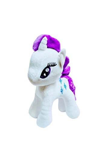 OEM Musical Plush Toy, White Unicorn with Purple Mane, 22 cm