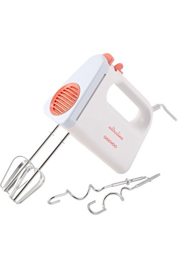 Daewoo UltraLine Hand Mixer, 400W, 5 Speeds, Turbo Function, Accessories Included, White
