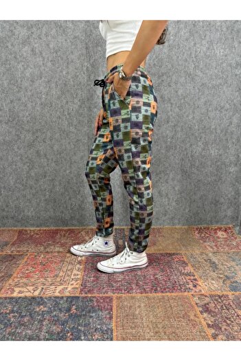 FıttingRoom Patterned Trousers with Elastic Waist