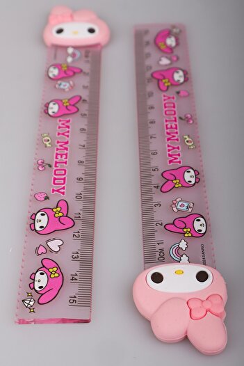 MY MELODY "Dekomus Wet Wipes with Gift" Licensed My Melody "Single" Ruler 15 cm
