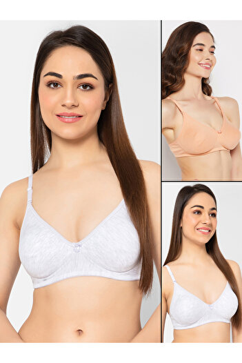 Clovia By Styli Set of 2 - Non-Padded Non-Wired Full Cup T-Shirt Bra
