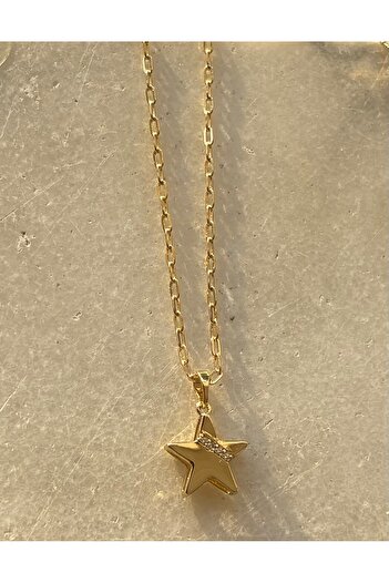 xUPING Altın Kaplama Minimal Plaka Kalp Kolye Kararmaz 14K Rengindedir 45cm