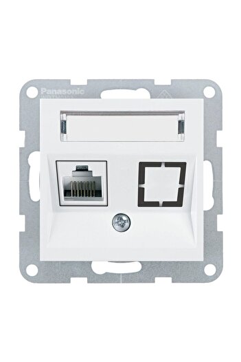 PANASONIC Mechanism Telephone CAT5e Socket with Label Karre Plus 55 White