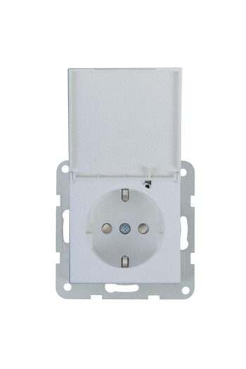 PANASONIC Schuko Socket Mechanism with Child Protection and Quick Connect System Karre Plus 55 Silver