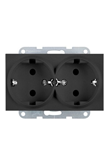 PANASONIC Double Schuko Socket Mechanism Karre Plus 55 Fumuriu