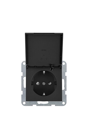 PANASONIC Schuko Socket Mechanism with Child Protection and Quick Connect - Karre Plus 55 Fumuriu