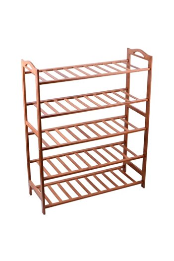 NOON 5-Tier Shoe Rack Organizer 49x23x67 cm 15 pairs of shoe Natural Bamboo