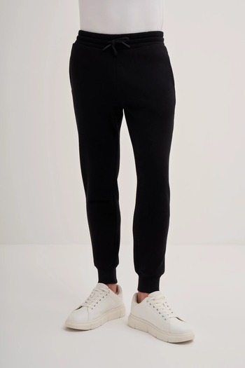Cazador Slim Fit βαμβακερό φούτερ με 3 κλωστές με ριγέ - 86010