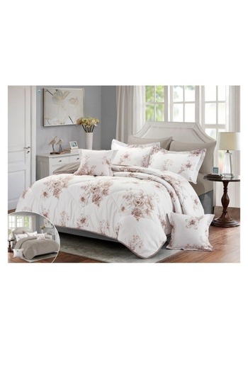 smart home Double-sided duvet set, 8-piece duvet, size 240x260 cm, filling (350 g/m²), microfiber
