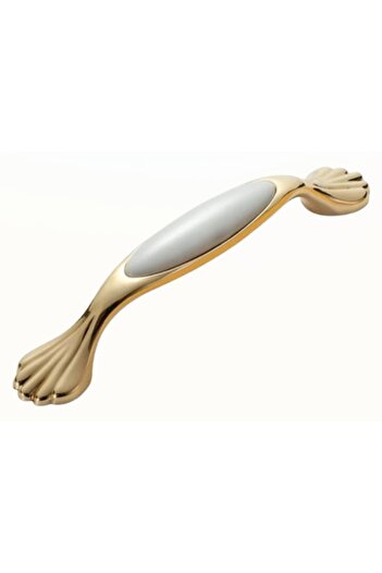 LUXXO Maner pentru mobilier Perla, auriu lucios, lungime 170mm (17cm), din aluminiu, suruburi pentru monta