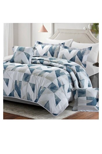 smart home Double-sided duvet set, 8-piece duvet, size 240x260 cm, filling (350 g/m²), microfiber