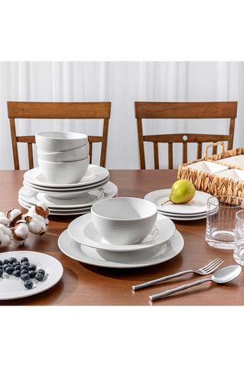 LA MESA white porcelain 16 pcs dinner set