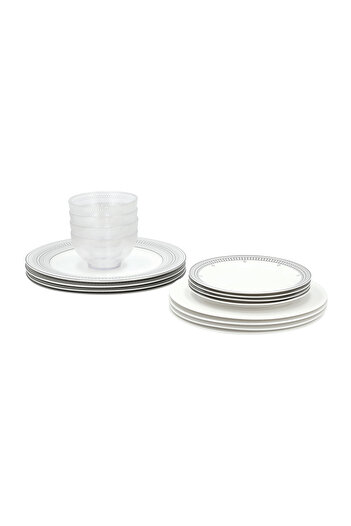LA MESA white porcelain 16 pc dinner set