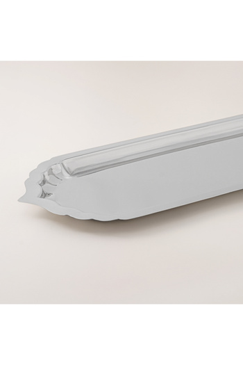 LA MESA Metal Serving Tray 60*23*2Cm, Silver