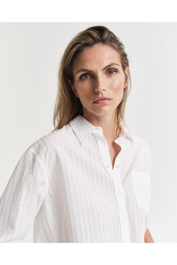 Gant Relaxed Fit Tonal Striped Seersucker Shirt