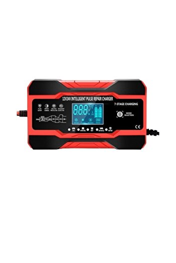 divendi-ro Digital Intelligent Auto Rectifier with 7 charging cycles, LCD display - Red/Black