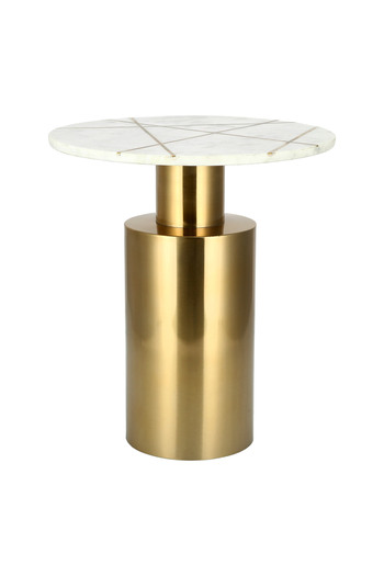 Generic MARBLE ROUND SIDE TABLE WITH STEEL