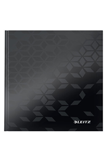 Leitz , Notebook A5, Dictando Ruling, 80 Pages, Black Cardboard Cover, WOW Collection