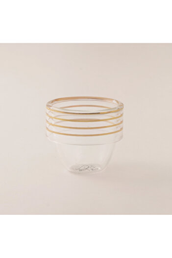 Dallaty glass coffee cup set 6pcs, gold