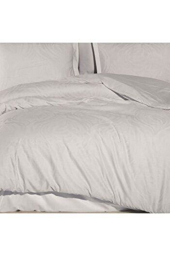 Clasy Luxury jacquard satin bed linen, duvet cover 200x220cm, Home, Tarva Cream