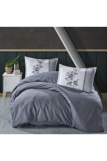 Clasy 100% cotton bed linen ranforce, Clasy, Suave V1 Mavi - grey