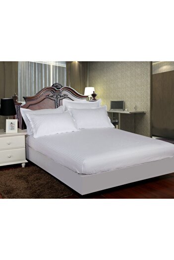 Pucioasa Damask bed cover set + 2 pillowcases, mattress 180x200cm, white, DAM1