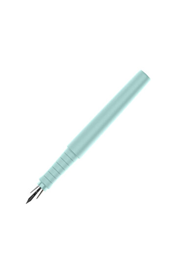 OEM Stilou Faber Castell Poly Pen, albastru caraibian, peniță M, mâner ergonomic, reîncărcabil, uz școlar