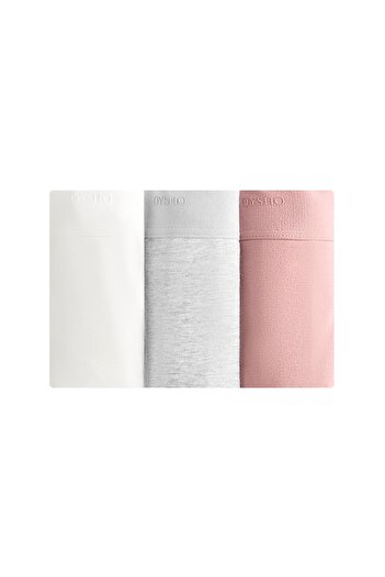 Oysho 3 cotton blend classic briefs with logo